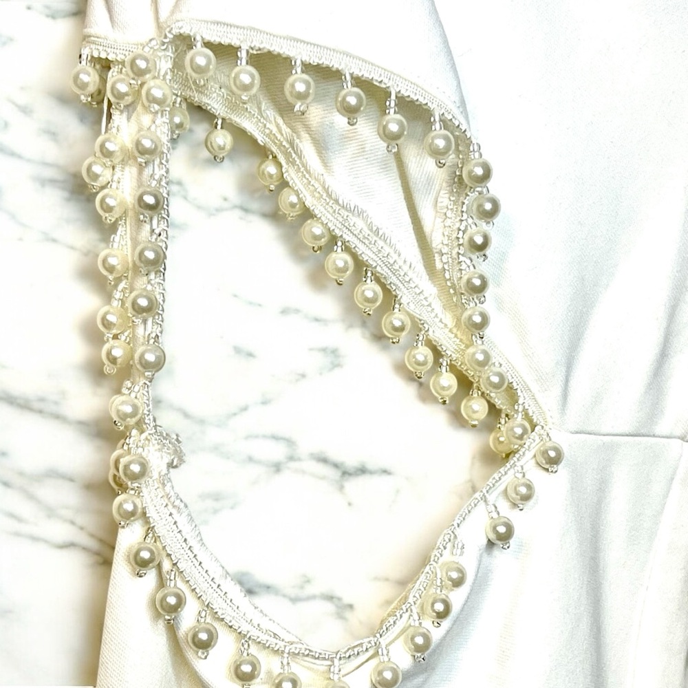 Blithe Los Angeles Size Small White Open Knee Pea… - image 3